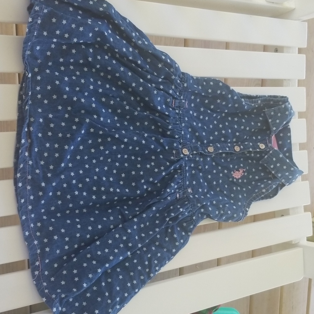 Jean polo sleeveless star dress